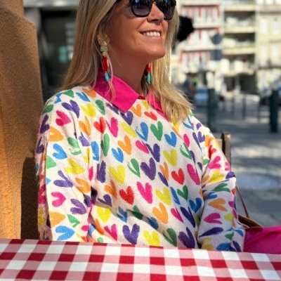 Camisola&#x20;&quot;Cora&#x00E7;&#x00E3;o&#x20;Colorido&quot;