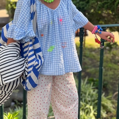 T&#x00FA;nica&#x20;vichy&#x20;azul&#x20;Nazar&#x00E9;