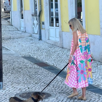 Vestido&#x20;vichy&#x20;estampado