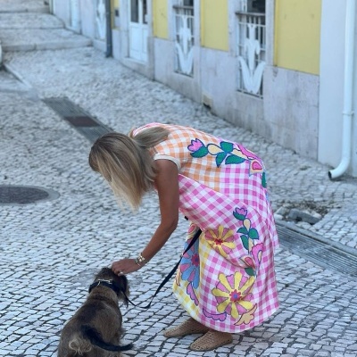 Vestido&#x20;vichy&#x20;estampado