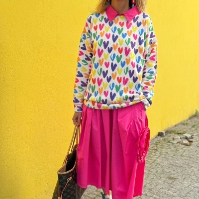 Camisola&#x20;&quot;Cora&#x00E7;&#x00E3;o&#x20;Colorido&quot;