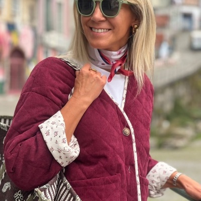 Casaco&#x20;bombazina&#x20;&quot;Passeio&#x20;na&#x20;Pra&#x00E7;a&quot;