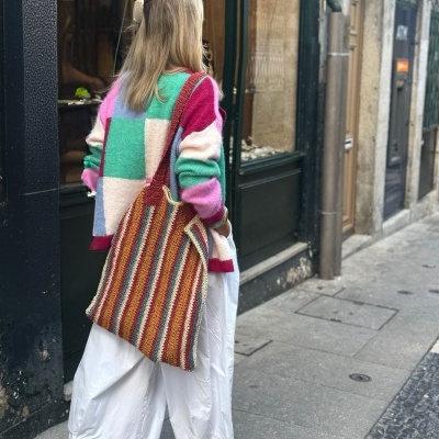 Casaco&#x20;malha&#x20;&quot;Xadrez&#x20;Colorido&quot;