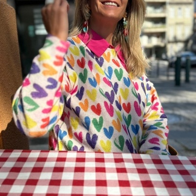 Camisola&#x20;&quot;Cora&#x00E7;&#x00E3;o&#x20;Colorido&quot;