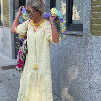 Vestido&#x20;vichy&#x20;amarelo
