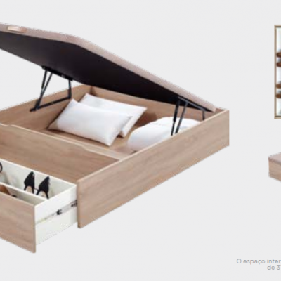 BASE REBATÍVEL MADEIRA - WOOD 25 C/ SAPATEIRA da Molaflex