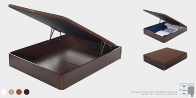 BASE REBATÍVEL MADEIRA - WOOD 19 da Molaflex