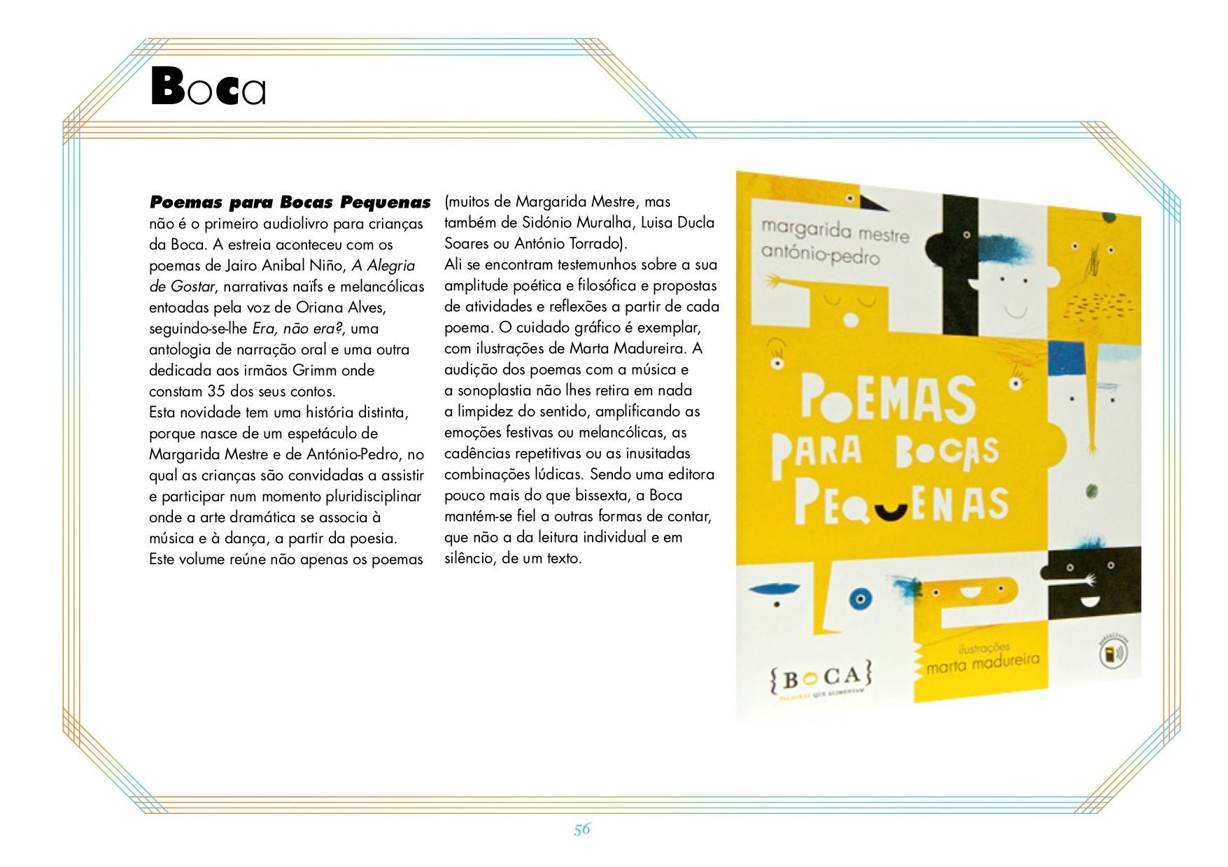 Poemas para Bocas Pequenas na imprensa