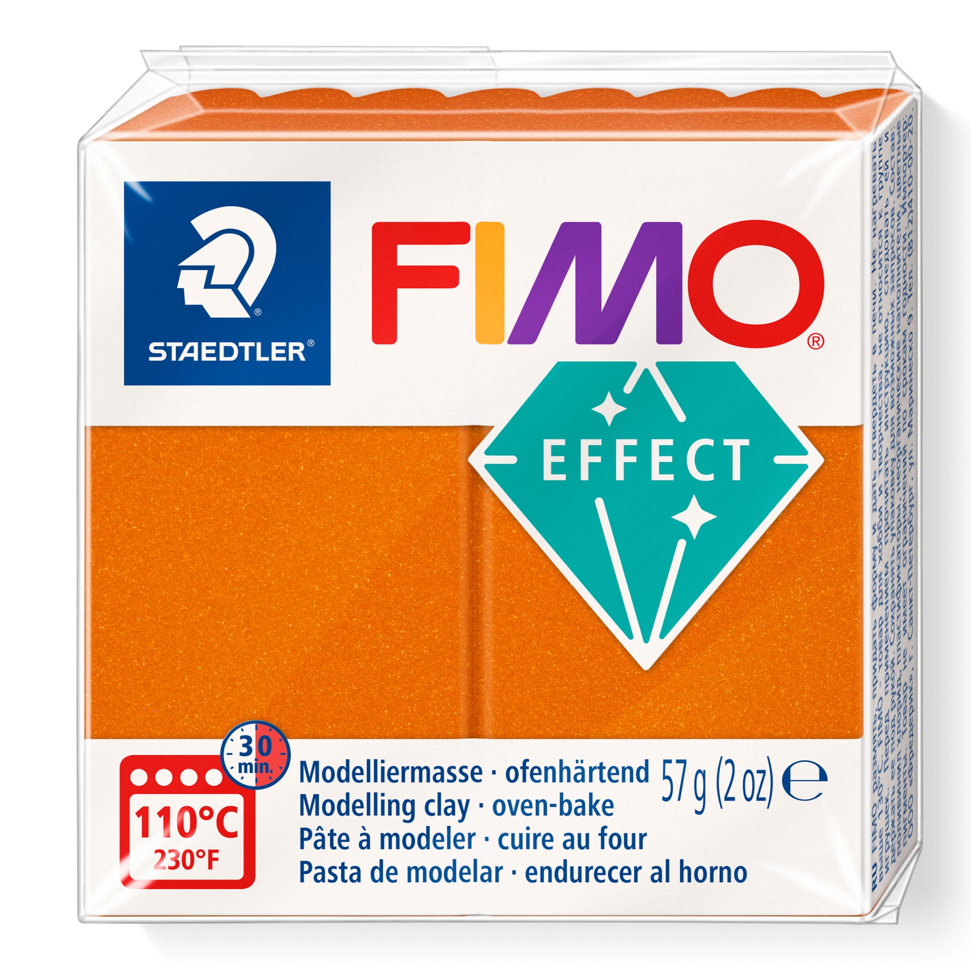 FIMO EFFECT - METALLIC ORANGE | LARANJA METALIZADO (Ref.41)