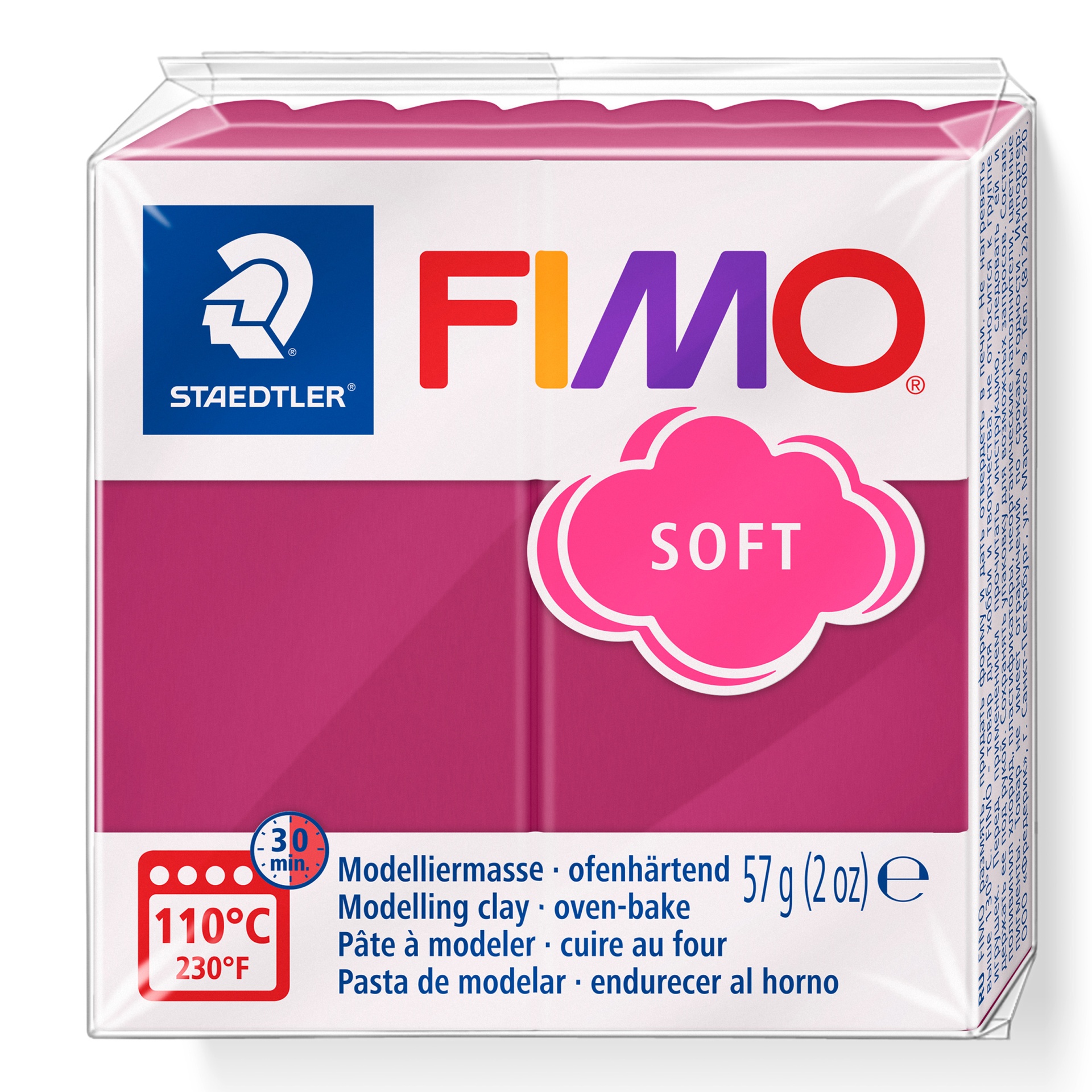 Bloco de massa de modelar FIMO Soft rosa da STAEDTLER