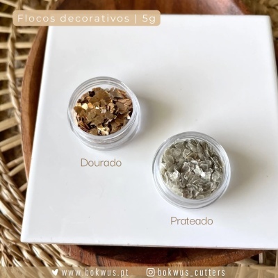 Flocos / Escamas Decorativas |  Dourado & Prateado (5g)