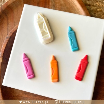 Cortador "De Volta à escola" | Lápis de cera (3cm) | BC1173