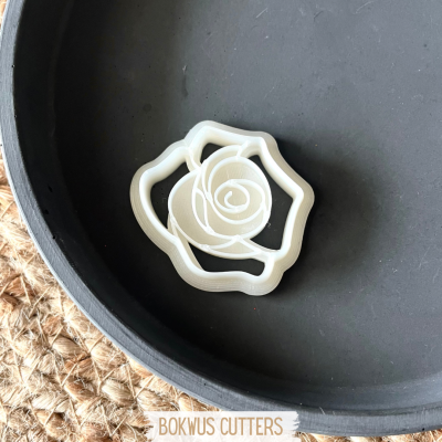 Cortador rosa com embossing (3,5cm) | BC1292