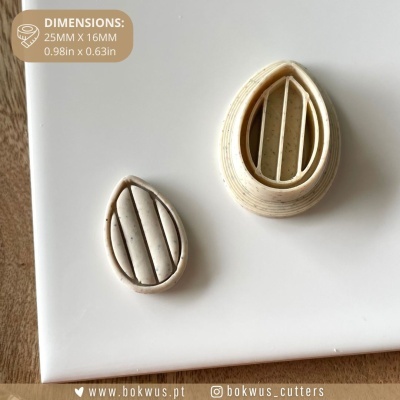 🌢 Cortador Gota Linhas Orgânicas | 2,5cm 🌿 | BC1720