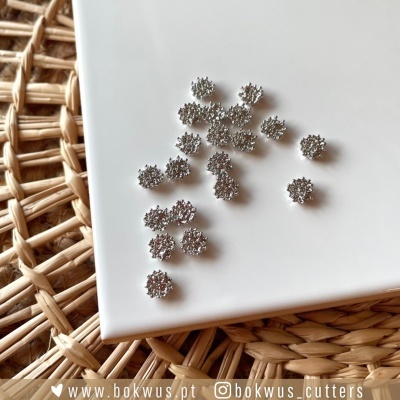 Pack de 10 pares de estames para flores - PRATEADOS