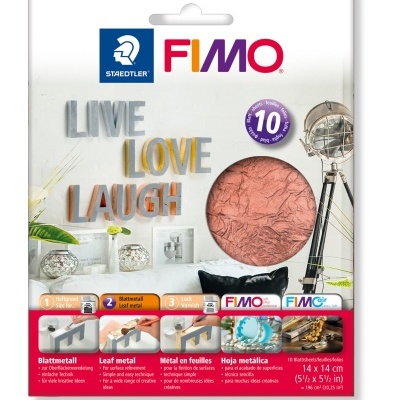 Folha metálica - cor cobre (10 folhas)