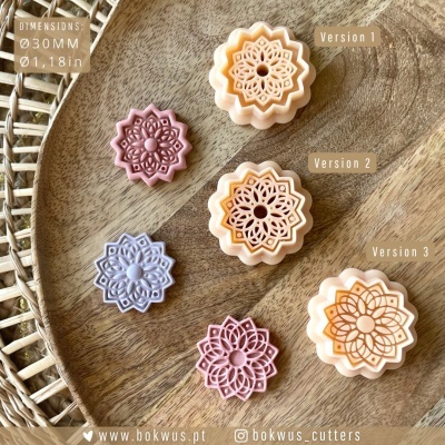 ☾ Cortador HD Mandala (Ø3cm) | Disponível em 3 versões | BC1723 ☽