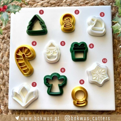 #6 Conjunto de 10 cortadores de Natal