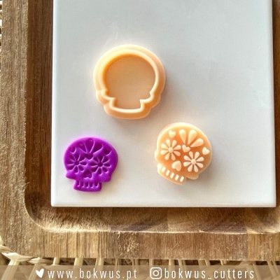 Carimbo + cortador caveira mexicana (2,5cm) | BC535