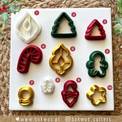 #2 Conjunto de 10 cortadores de Natal