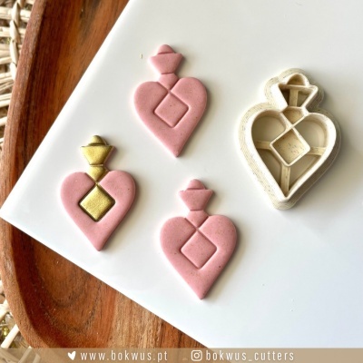 Cortador Coração Geométrico (4cm) | BC1710