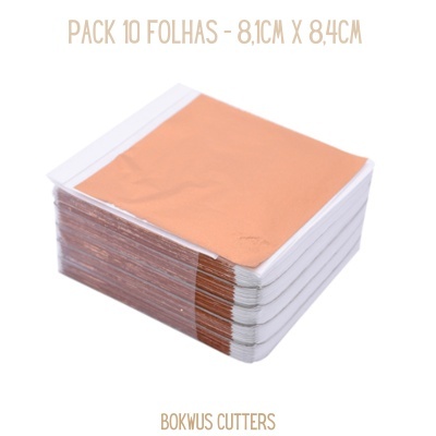 Pack 10 folhas metálicas - ROSE GOLD