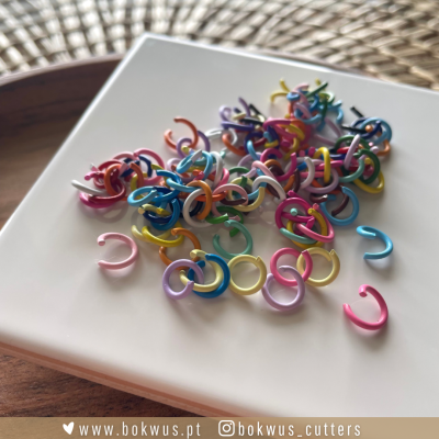 Pack (14-15g) argolas coloridas (Ø 8mm ) (Aprox. 100 un.)