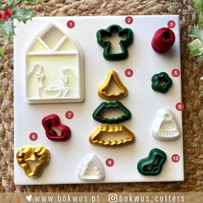 #5 Conjunto de 10 cortadores de Natal