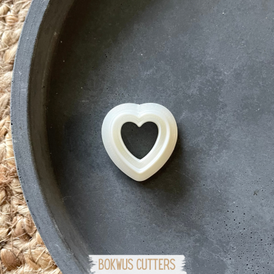 Cortador coração com embossing (2cm) | BC1326