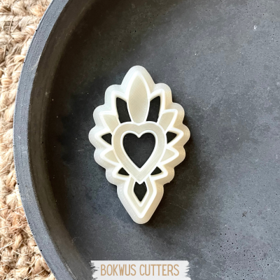 Cortador coração com embossing (5,5cm) | BC1316