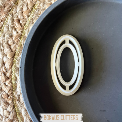 Cortador oval com embossing (5cm) | BC1282