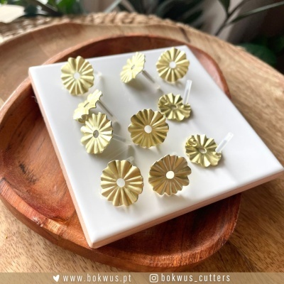 Bases para brincos com textura ondulada | Pack de 10 unidades