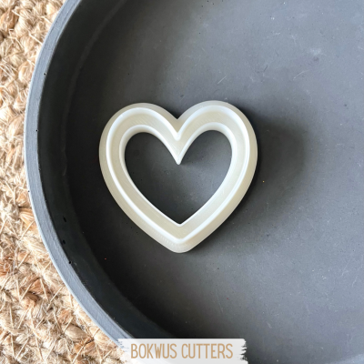 Cortador coração com embossing (4cm) | BC1296