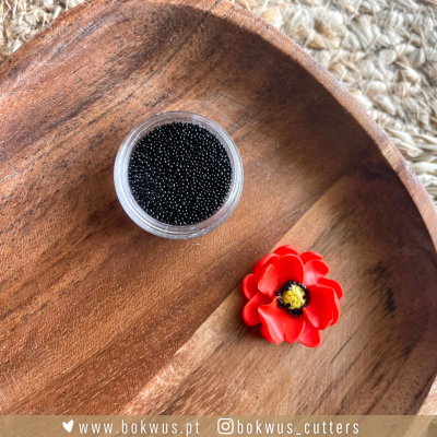 Contas caviar - PRETO (3g)