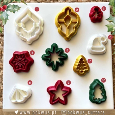 #1 Conjunto de 10 cortadores de Natal