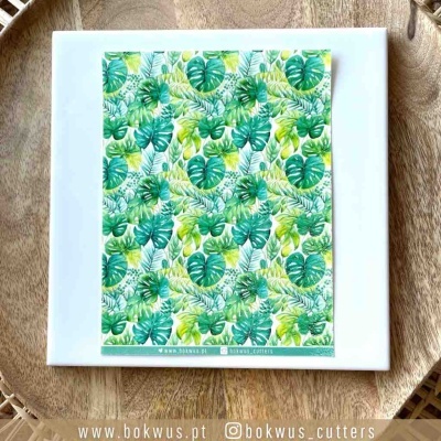 Papel tranfer - Folhas tropicais I
