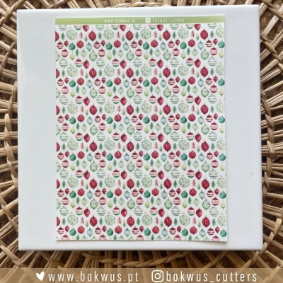 Papel tranfer - Bolas de Natal