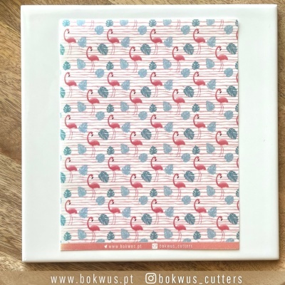Papel tranfer - Flamingos I