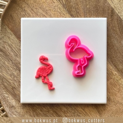 Cortador flamingo (4cm) | VERSÃO ESPELHADA | BC1519