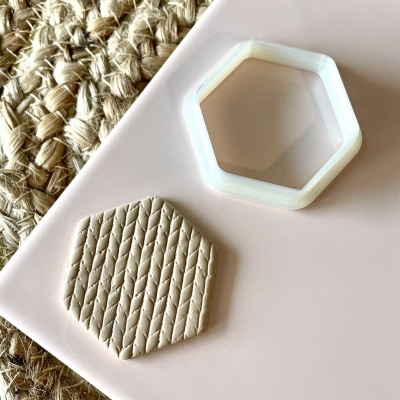 Cortador hexágono com cantos arredondados (4,4cm) - BC799