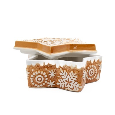 Estrela de Cerâmica com Bombons de Natal