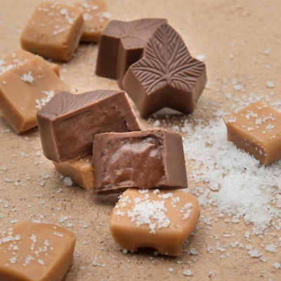 Bombons com Recheio de Caramelo e Flor de Sal