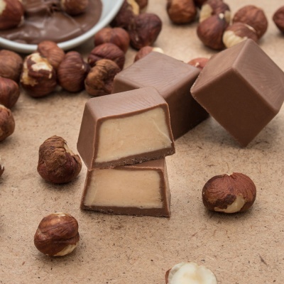 Bombons com Creme de Avelã Bombons com Creme de Avelã