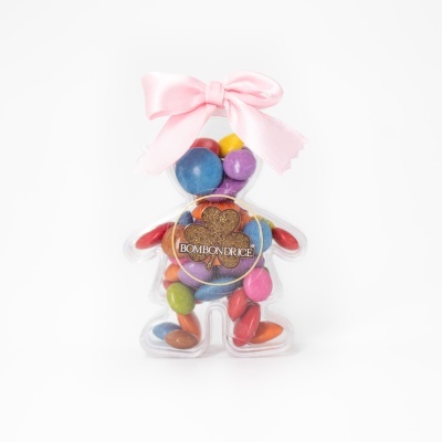 Bonequinho com Drageias Coloridas Bonequinho com Drageias Coloridas