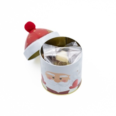 Lata Pai Natal com Bombons de Natal