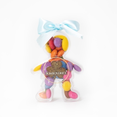 Bonequinho com Drageias Coloridas Bonequinho com Drageias Coloridas