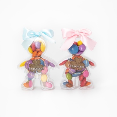 Bonequinho com Drageias Coloridas Bonequinho com Drageias Coloridas