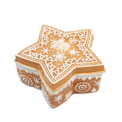 Estrela de Cerâmica com Bombons de Natal