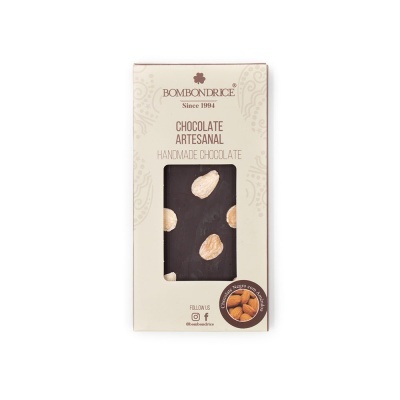 Tablete de Chocolate Negro 70% com Amêndoa Tablete de Chocolate Negro 70% com Amêndoa