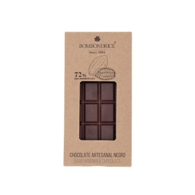 Tablete Artesanal Chocolate Negro 72% Rep. Dominicana - Bio Tablete Artesanal Chocolate Negro 72% Rep. Dominicana - Bio